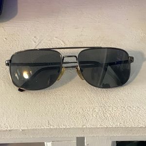 Vintage Police Italy Square Aviator Sunglasses